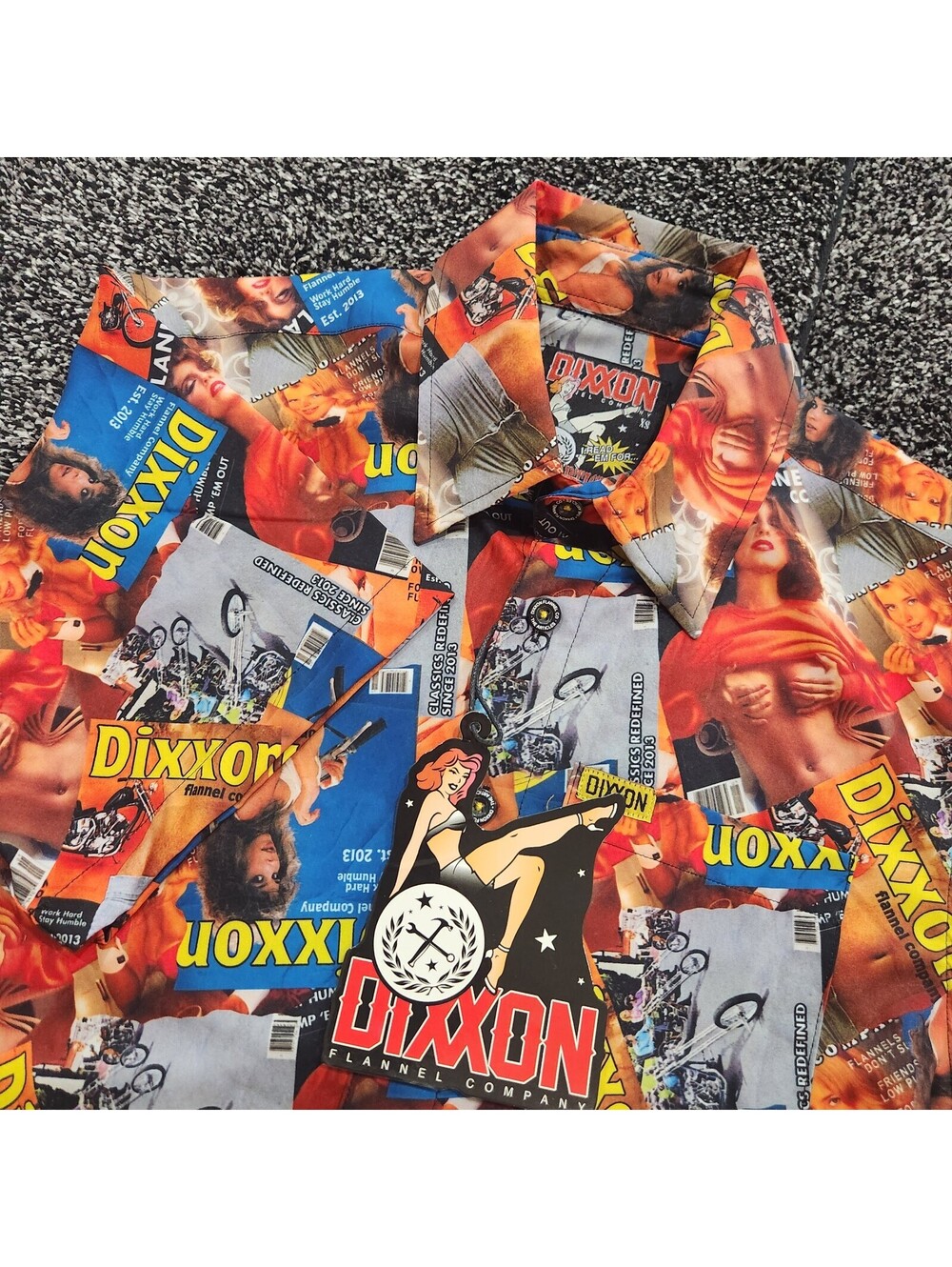 New Dixxon Flannel Co The Articles Retro Print Short Sleeve Party Shirt XS